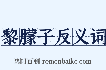 黎朦子反义词是什么意思的图片